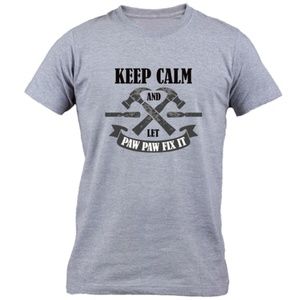 Keep Calm And Let Paw Paw Fix It Funny Men T-shirt